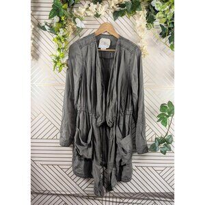 Anthropologie Hei Hei Morgan Draped Utility Jacket tan green size Small